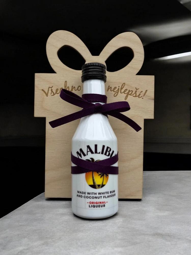 Dárkový dřevěný dáreček s Malibu