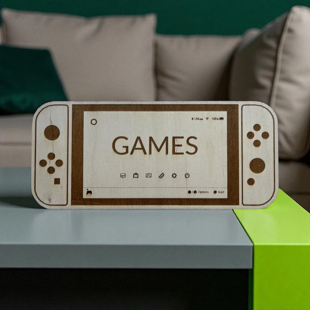 Dřevěné pouzdro na herní karty – Nintendo Switch