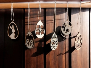 Velikonoční kraslice na zavěšení sada 6ks