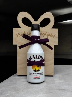 Dárkový dřevěný dáreček s Malibu