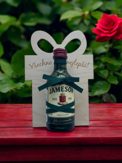Dárkový dřevěný dáreček s Jameson Irish Whiskey