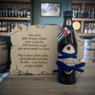Dárková dřevěná deska s Legendario – dotek Kuby v dárkovém balení