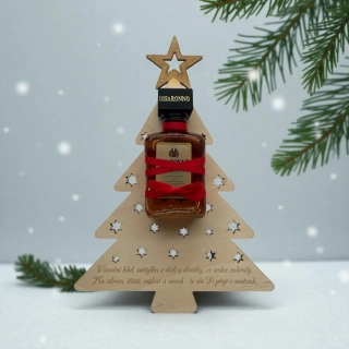 Dárkové vánoční přání – dřevěný stromeček s Disaronno