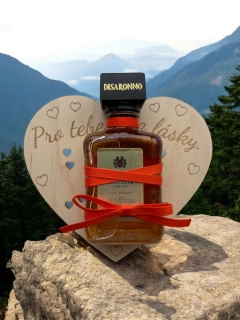 Srdce s panákem Amaretto Disaronno 0,05l 28%