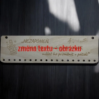 Příplatek k Alkoholáři Změna textu (obrázku) desky