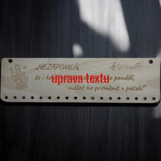 Příplatek k Alkoholáři úprava textu desky